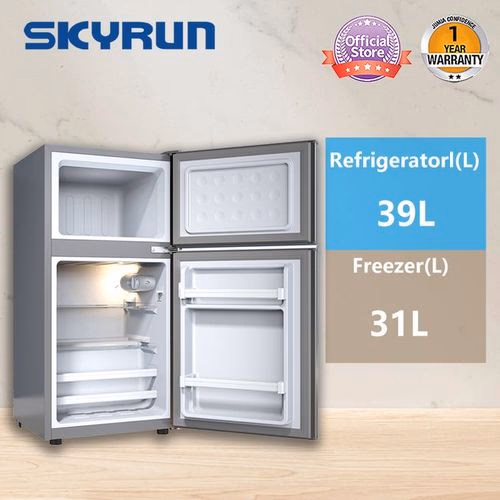 Skyrun 70 Litres Double Door Top Mount Fridge (BCD-85HC) - Starry Night Black.