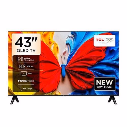 TCL 43" Inches QLED Google Smart TV - 2025 Edition + 12 MONTHS WARRANTY (43S5K)