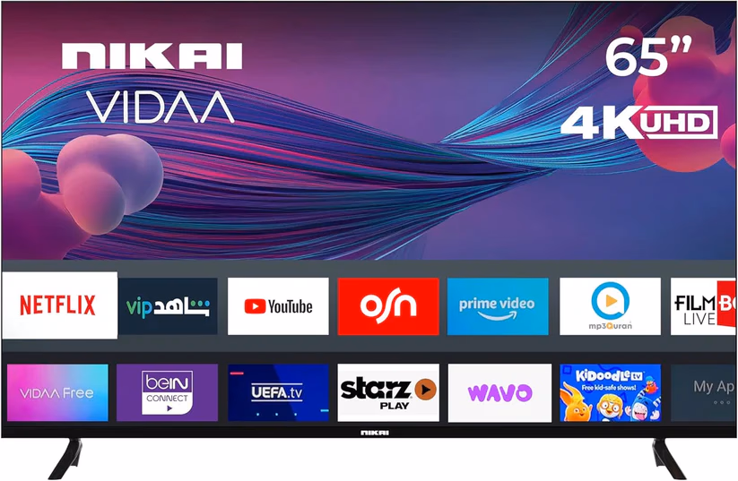 Nikai 65" INCH Web os UHD Smart LED NIK65MEU4STN, Frameless, Ultra HDR, Dolby Audio, Smart Voice Control