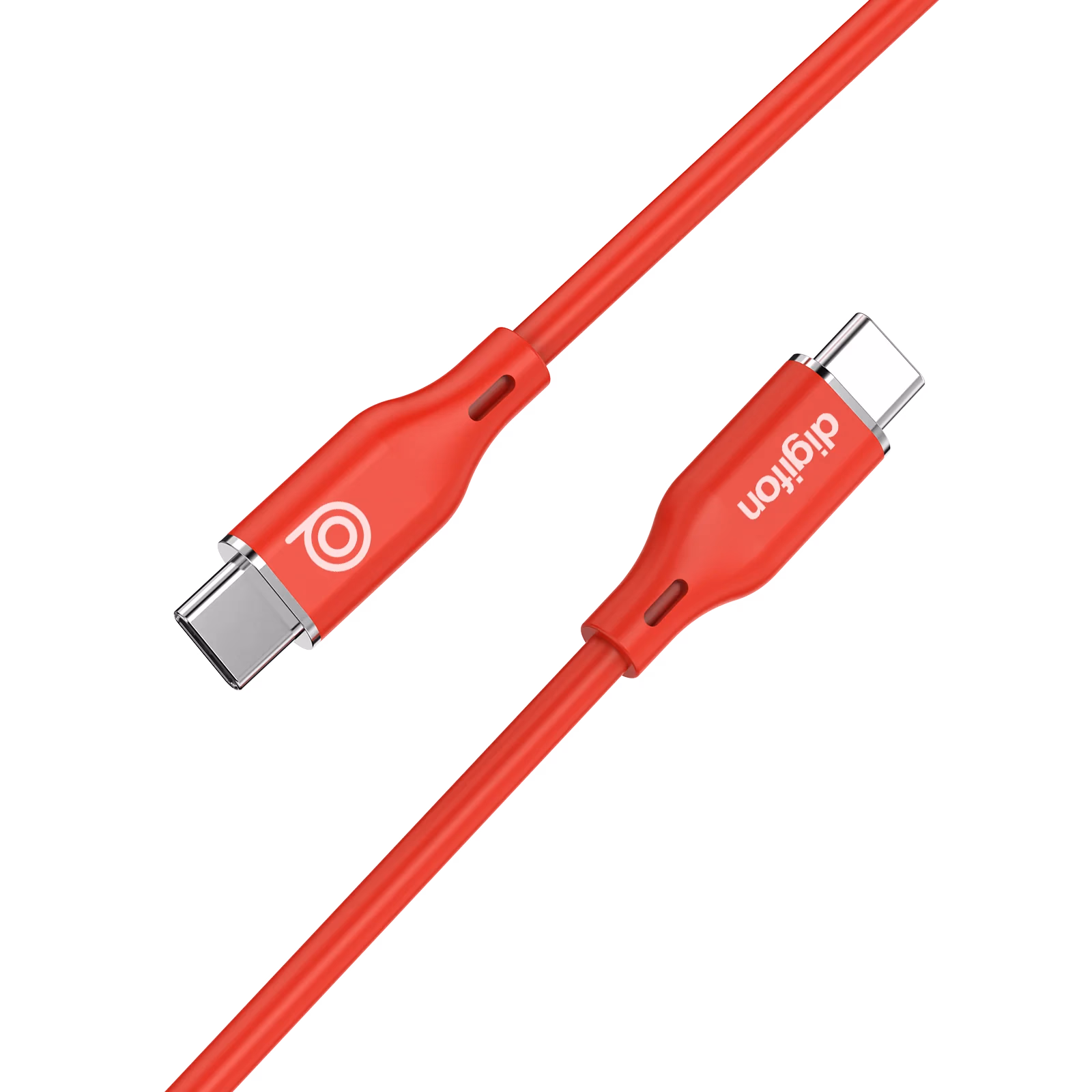 High-speed, Durable 60W Silicone USB C to Type C 1M Cable Red - digifon