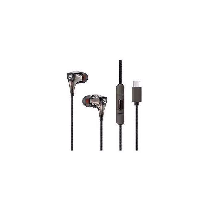 Tunz C3 Wired Earphones | Type-C Connection | Deep Bass, Noise Isolation, HD Mic | Tangle-Free Cable - digifon
