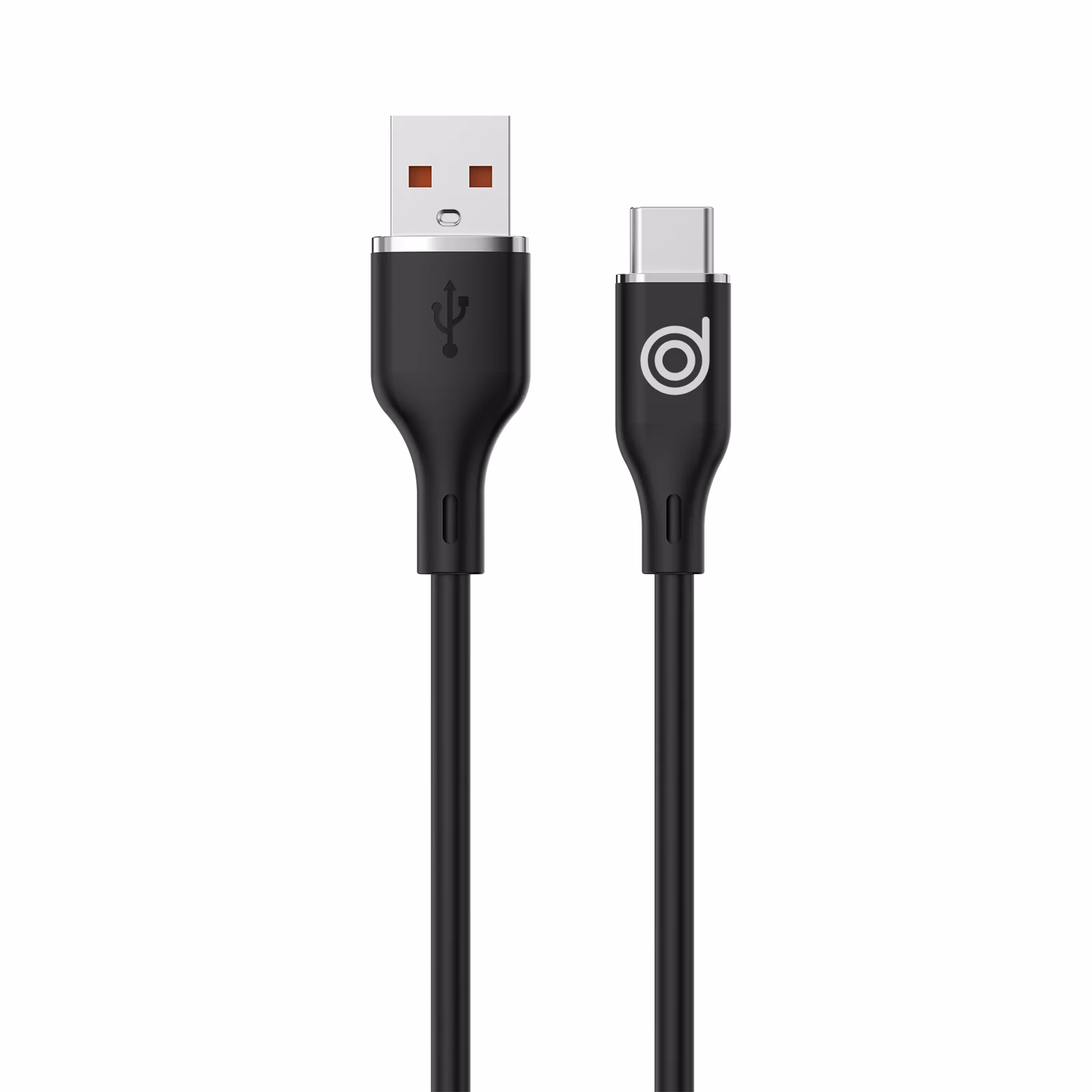 Ultra Durable & Fast Silicone USB A to Type C 1M Cable 15W Black - digifon
