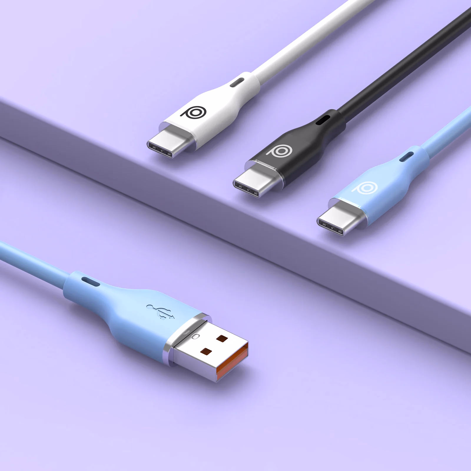 Ultra Durable & Fast Silicone USB A to Type C 1M Cable 15W Black - digifon