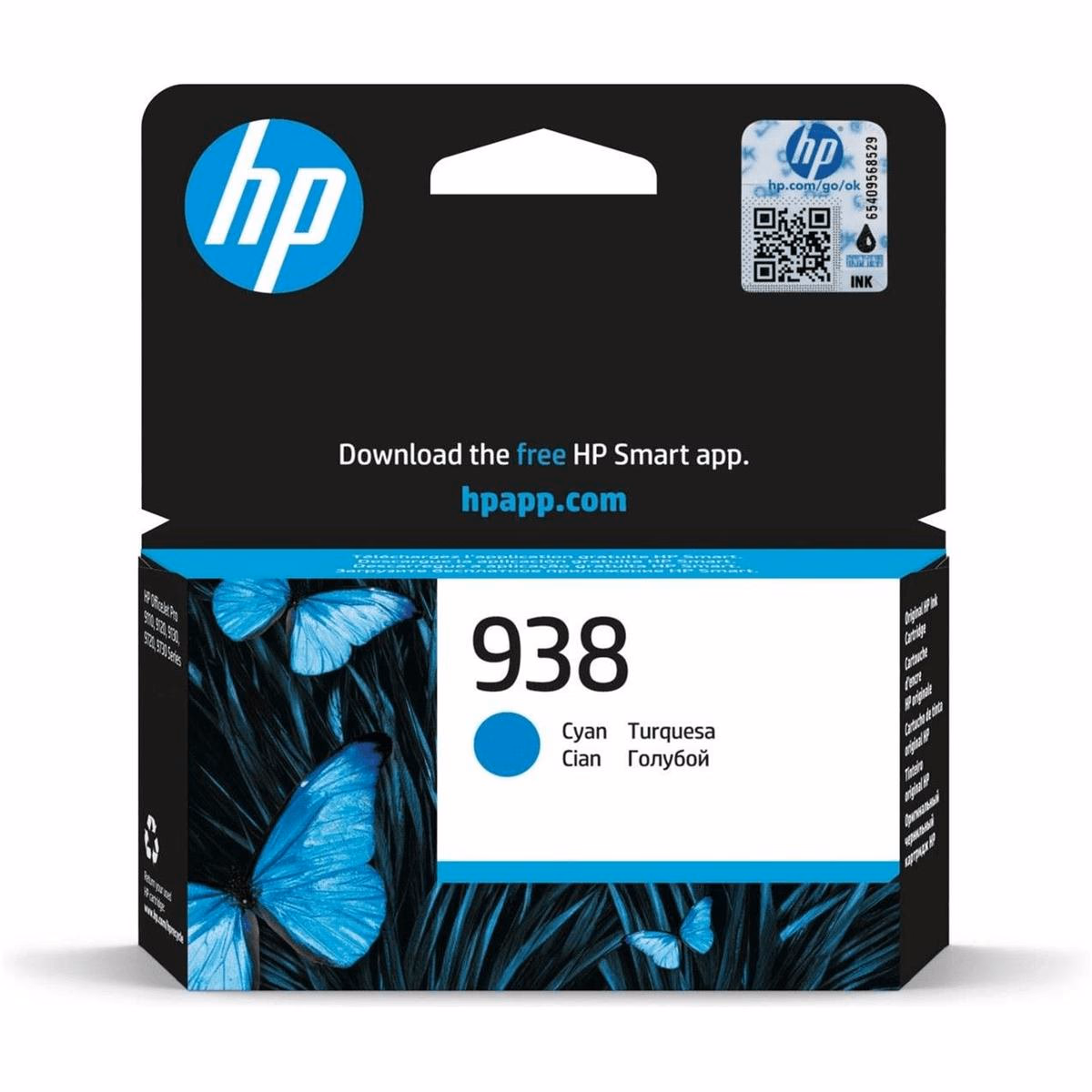 HP 938 Cyan Original Ink Cartridge